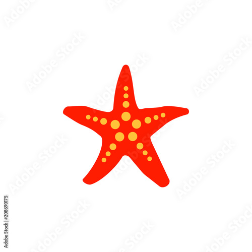 starlet flat icon. Element of beach holidays colored icon for mobile concept and web apps. Detailed starlet flat icon can be used for web and mobile. Premium icon