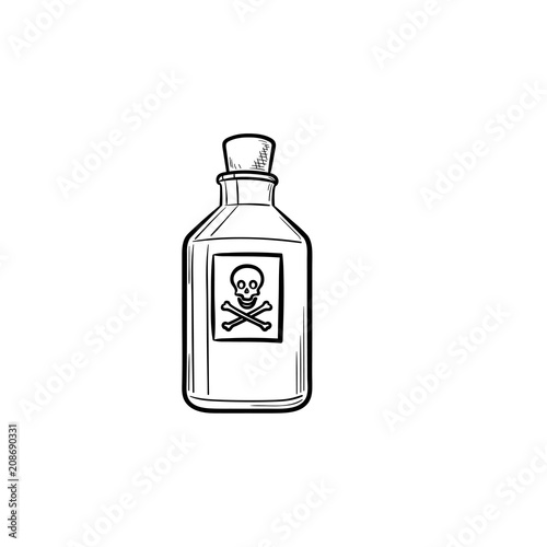 Poison hand drawn outline doodle icon