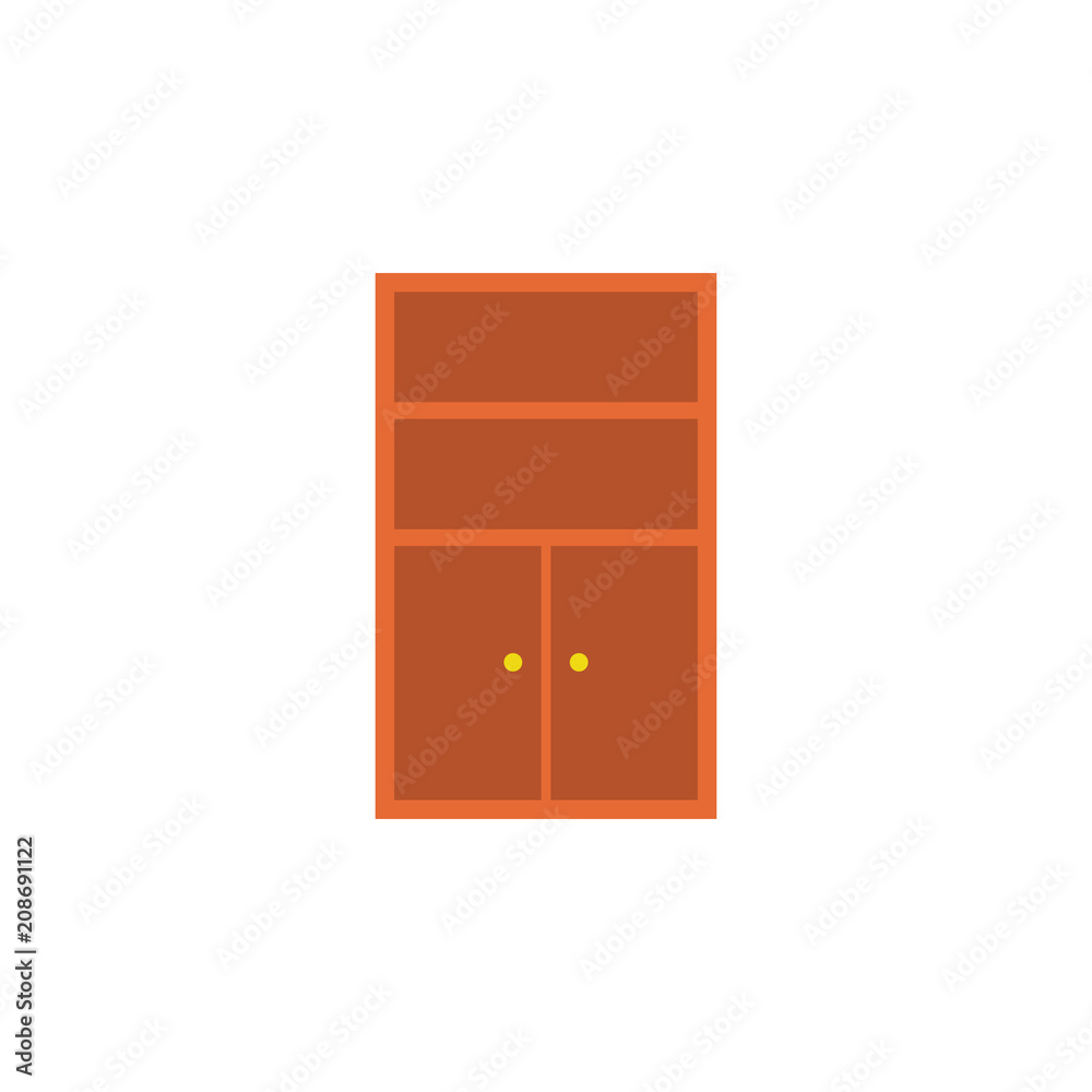 cupboard flat icon. Element of furniture colored icon for mobile concept and web apps. Detailed cupboard flat icon can be used for web and mobile. Premium icon cupboard flat icon. Element of furniture colored icon for mobile concept and web apps. Detailed cupboard flat icon can be used for web and mobile. Premium icon