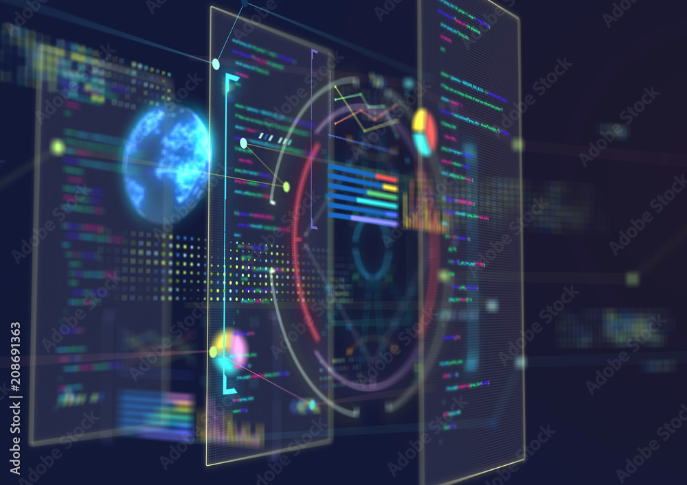Abstract techno background. Abstract techno background.
