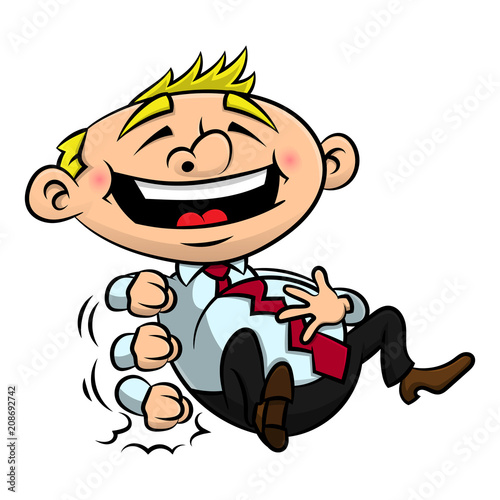 The Employees Laughing Out Loud Cartoon Vector