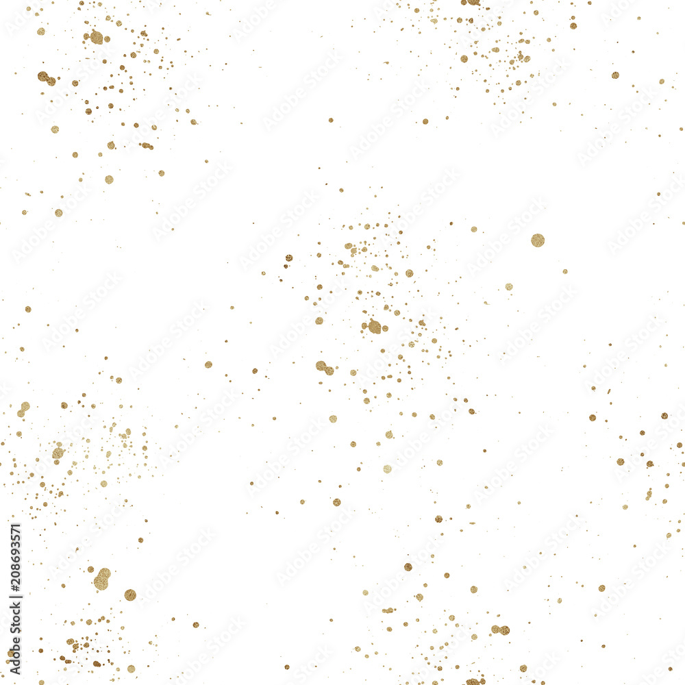 Seamless abstract pattern on white background with paint splashes. Creative texture. Repeat tile.
