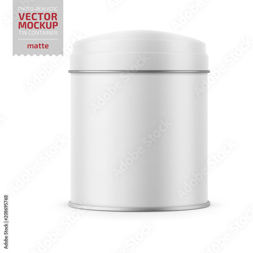 Round matte tin can template.