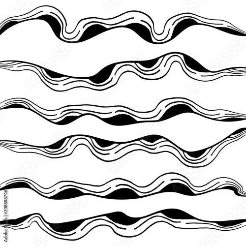 Abstract lines equalizer doodle
