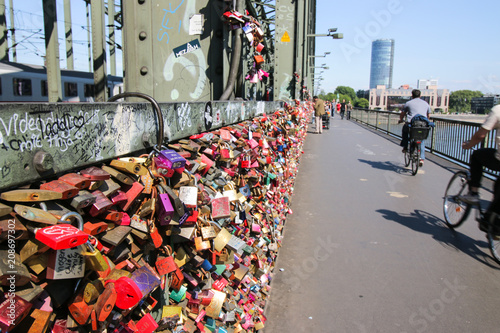 Lovelocks on Hohenzollernbrücke - Cologne, Germany