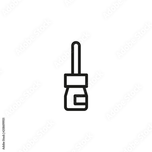 Nose drops line icon. Dropper, container, sneezing. Cure concept. Vector illustration can be used for topics like cold, flue, allergy