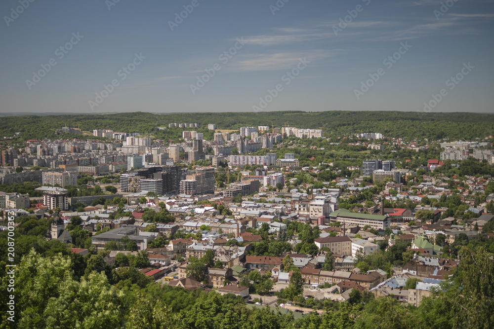 view of the lviv city from the observation deck
