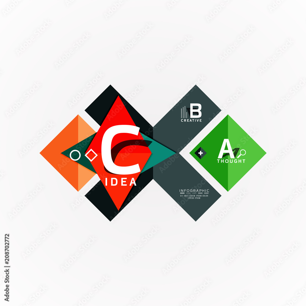 Vector infographic options banner, paper style design Vector infographic options banner, paper style design