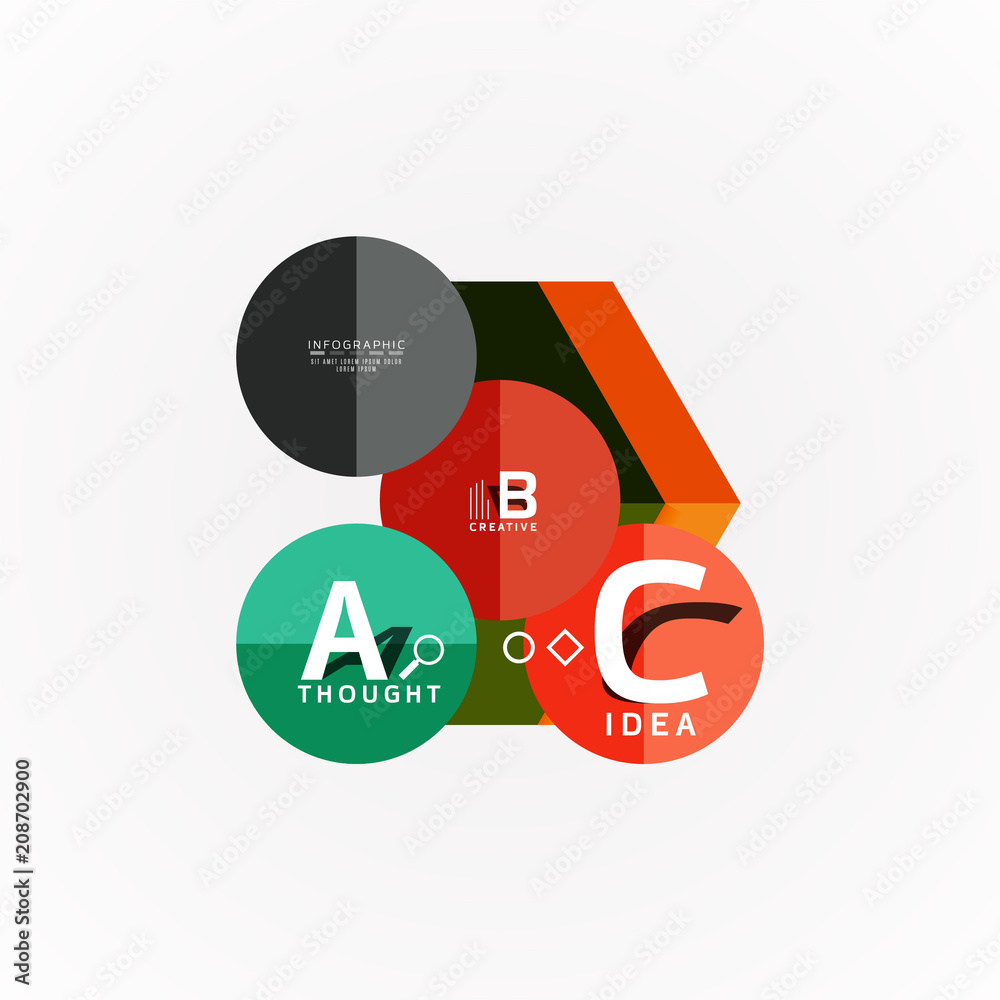 Vector infographic options banner, paper style design Vector infographic options banner, paper style design