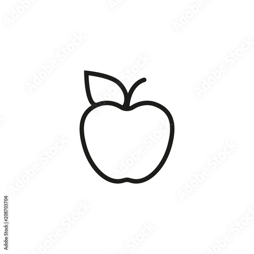 Apple line icon. Fruit, sweet, fresh. Healthy food concept. Can be used for topics like vitamin, organic nutrition, detox, raw food diet.