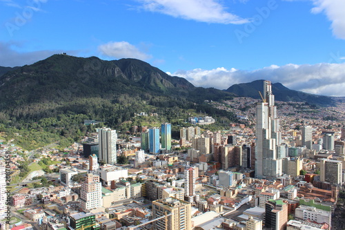 Aerial view of Bogota, Colombia photo