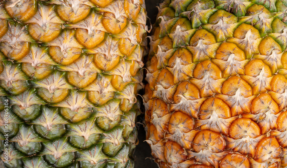 Close up of pineapple texture background Close up of pineapple texture background