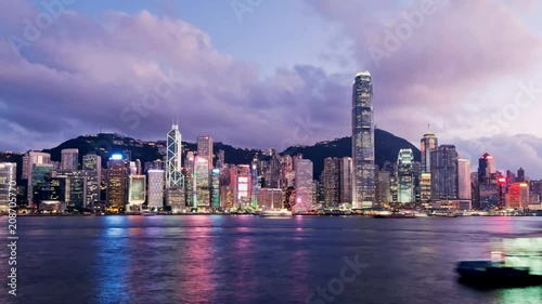 4K Timelapse of Day and Night at Hong Kong