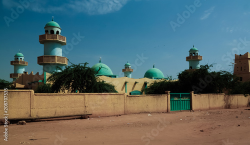 Exterior view to Grand mosque of Zinder , Niger photo