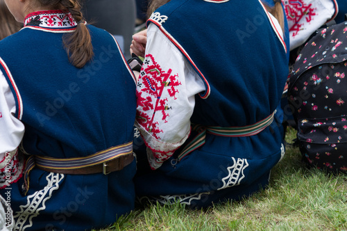 Traditional bulgarian dancers