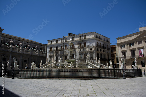 Piazza Pretoria fountain in Palermo