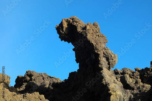 Dry Hardened Lava Rocks photo