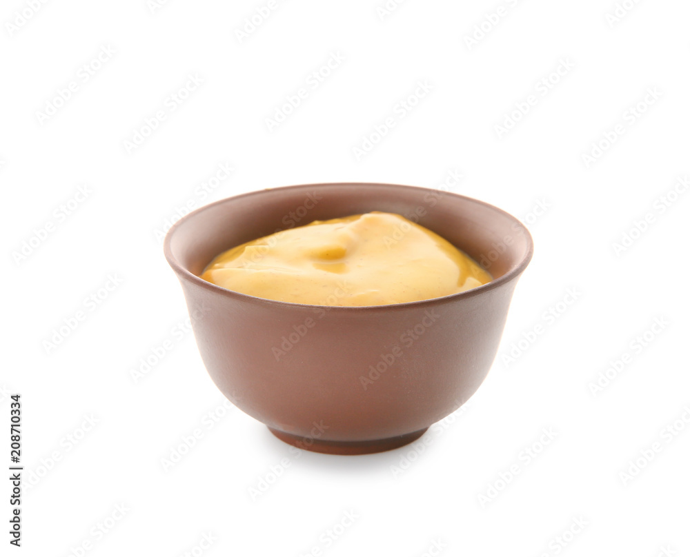 Curry sauce in bowl on white background Curry sauce in bowl on white background