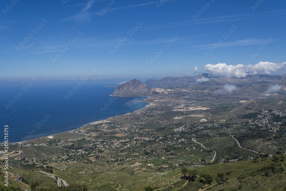 Beautiful panorama in Sicily, Italy