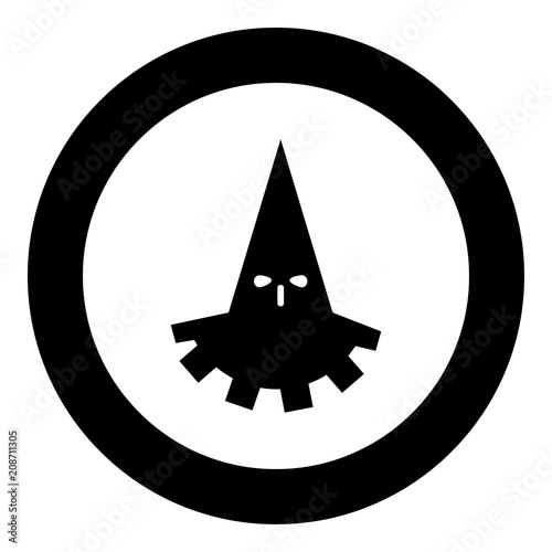 Executioner hangman icon black color in circle round