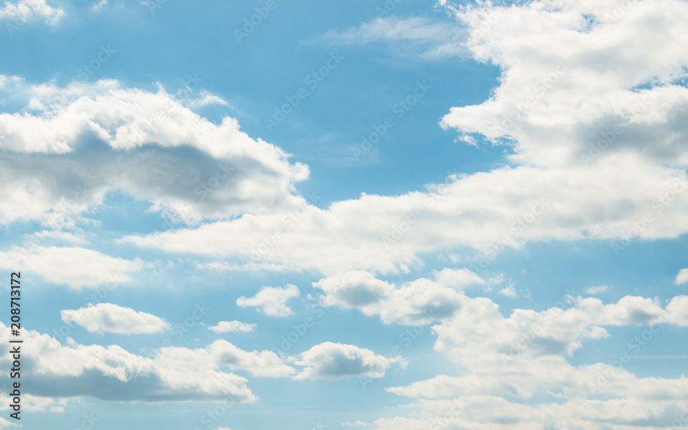 white clouds on a blue sky