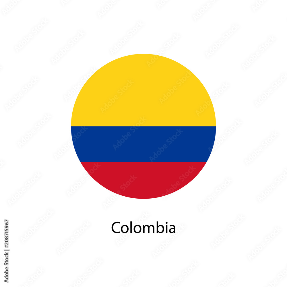 Vector Colombia flag, Colombia flag illustration Vector Colombia flag, Colombia flag illustration