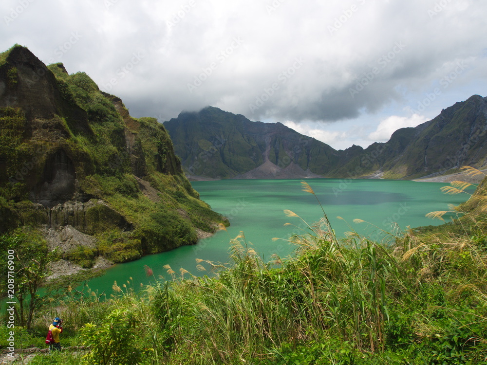 The Sulfur Lake of Pinatubo Volcano. Travel in Clark, Philippines in 2013, 21th July