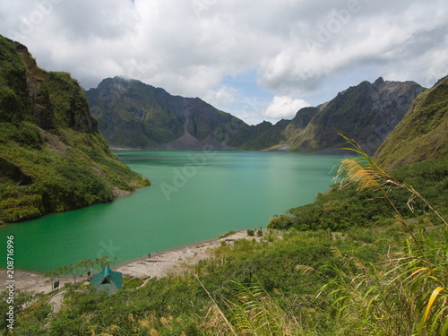 The Sulfur Lake of Pinatubo Volcano. Travel in Clark, Philippines in 2013, 21th July photo