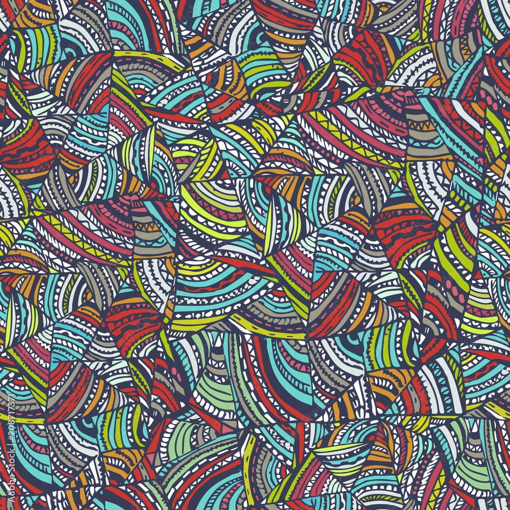 Fototapeta premium Colorful doodles. Universal bright background for greeting cards, invitations, print.