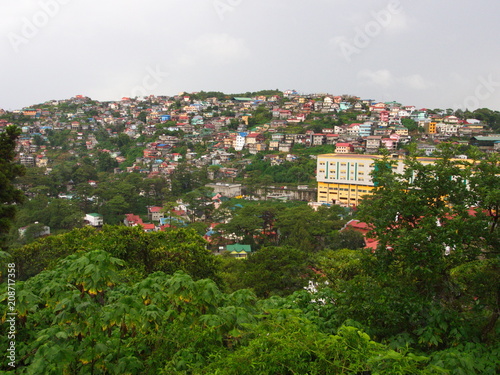 14th July 2013 , Baguio City, on the Philippines’ Luzon island, is a mountain town Called the “City of Pines. Houses on the mountain.