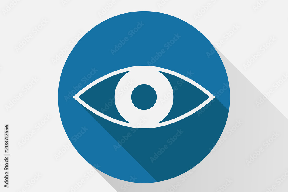 Icono azul de un ojo. Icono azul de un ojo.