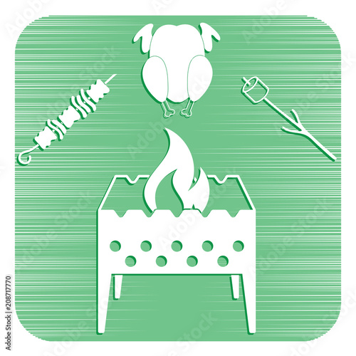 Brazier zephyr, kebab and chicken icon