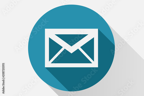 Icono azul de correo electrónico.