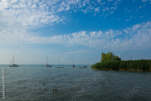 Balaton lake in Alsoors, Hungary photo