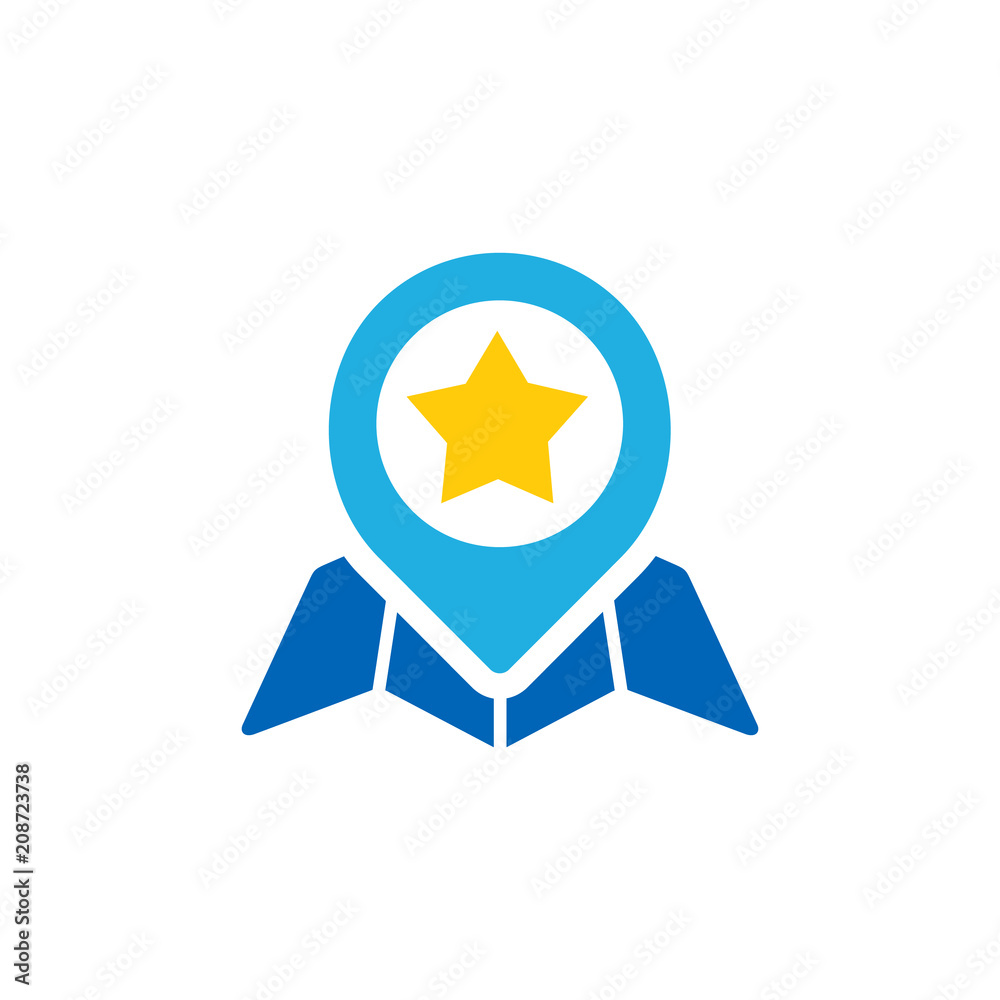 Star Map Logo Icon Design