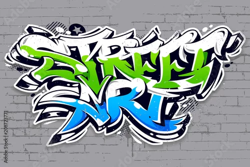 Obraz Street Art Graffiti wektor napis