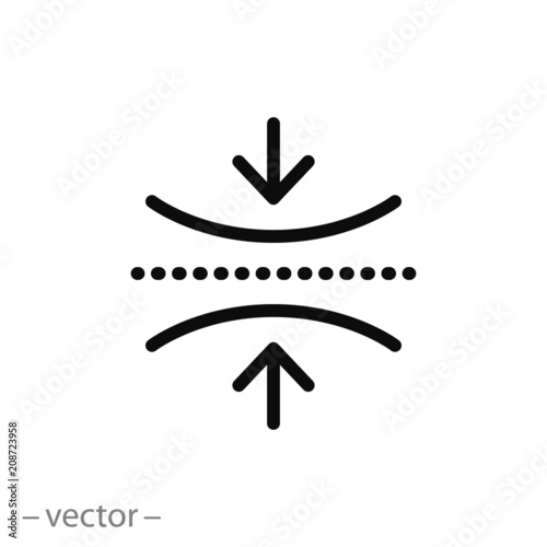 elastic icon, line sign - vector illustration eps10