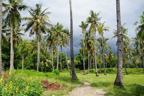 storm coming up on tropical island