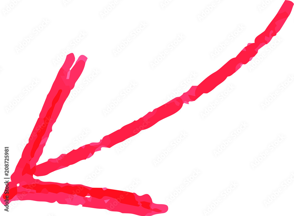 Red Pencil stroke Arrow 2 Red Pencil stroke Arrow 2
