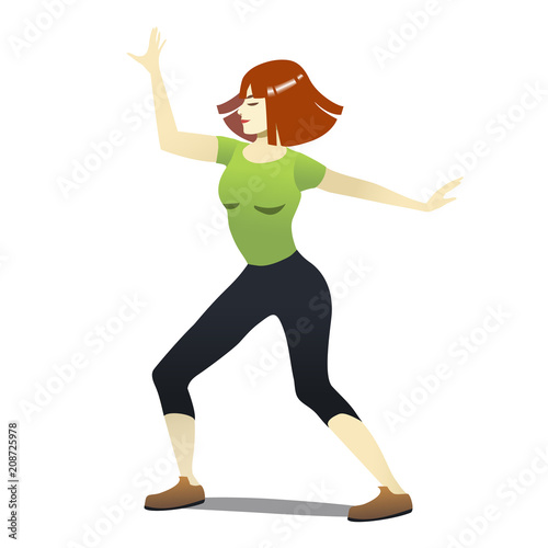 Dancehall Dancer in Cartoon Style