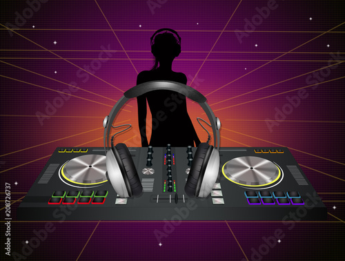 illustration of dj consolle photo