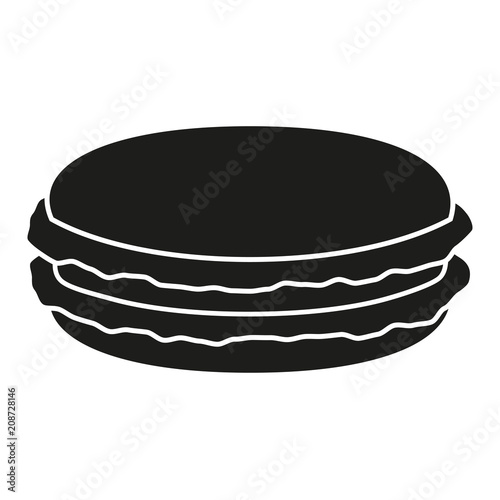 Black and white macaroon silhouette