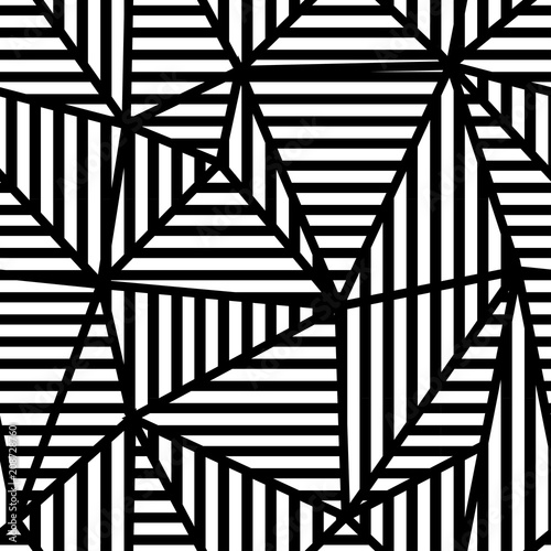 STRIPED LINEAR TRIANGLE. SEAMLESS GEOMETRIC PATTERN VECTOR. GRUNGE DESIGN ART