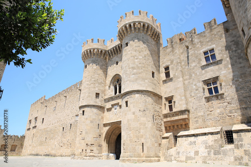 The medieval Palace of the Grand Master of the Knights of Rhodes, Rhodes Town, Mediterranean Sea, Rhodes Island, Greece, Unesco World Heritage