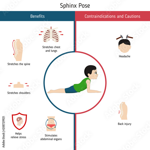 Infographics of yoga pose