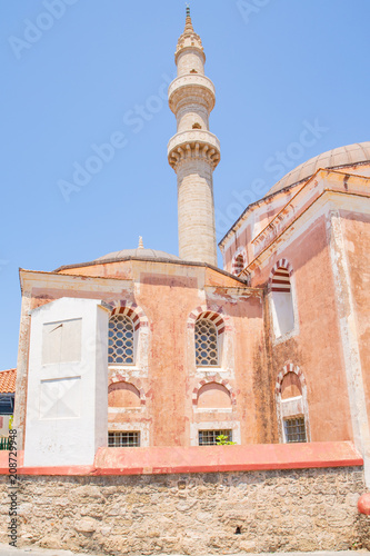 The medieval Suleman Mosque in Rhodes Town, Mediterranean Sea, Rhodes Island, Greece photo