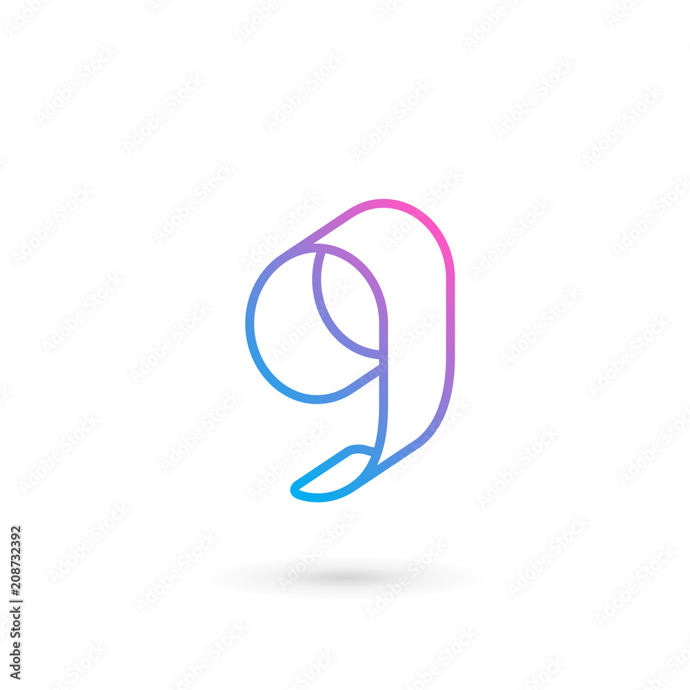Letter G number 9 logo icon design template elements Letter G number 9 logo icon design template elements