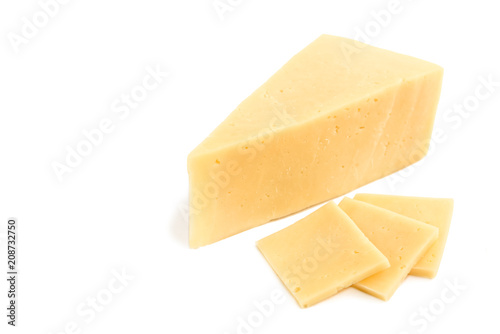 Cheese isolated on white background.