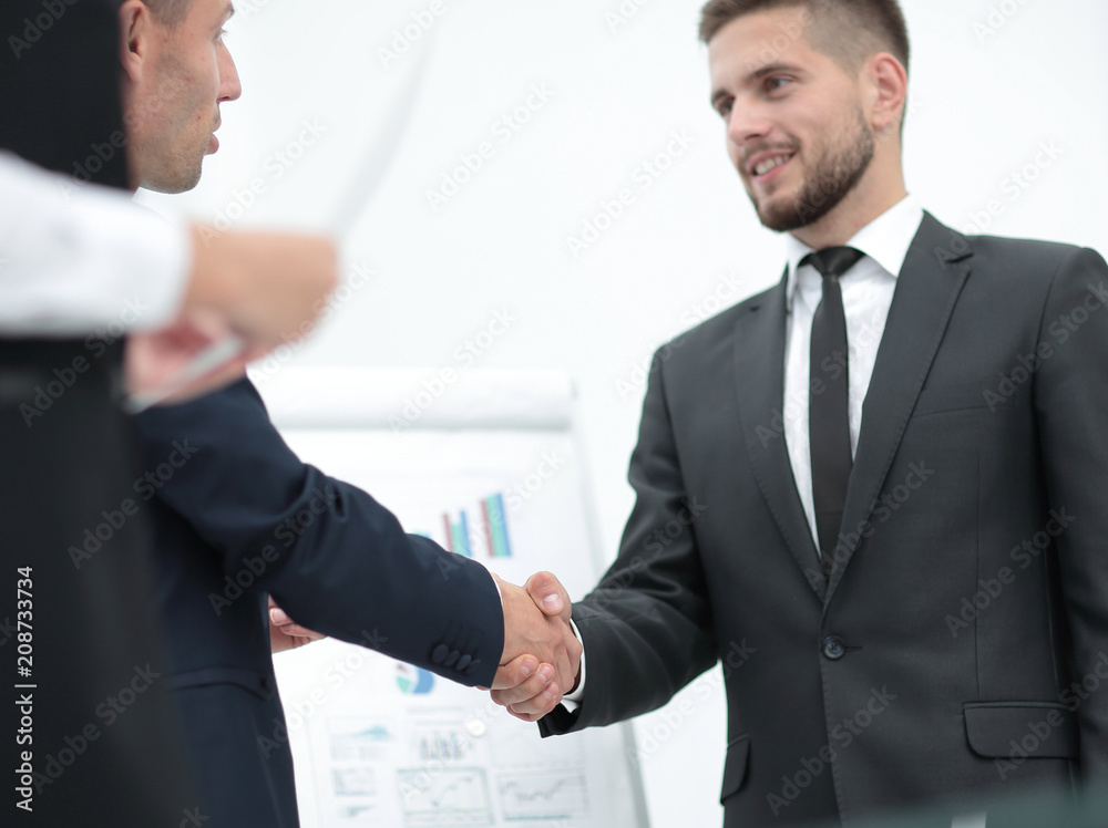 closeup of a business handshake partners. closeup of a business handshake partners.