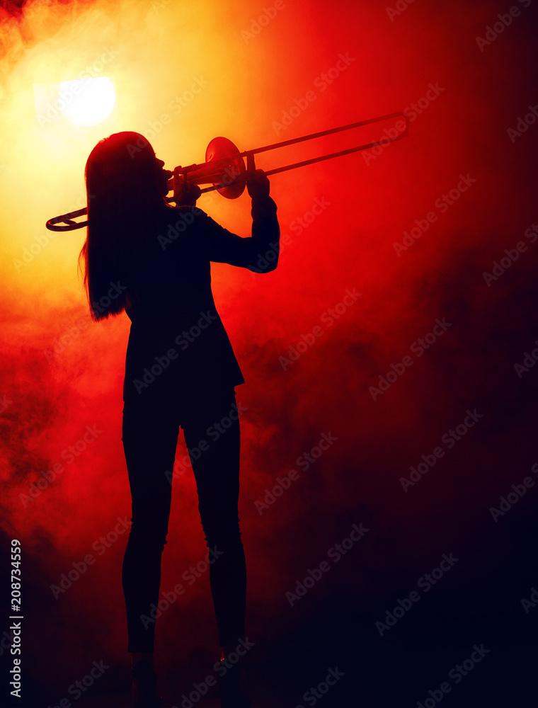 Fototapeta premium Jazz band performs at the club